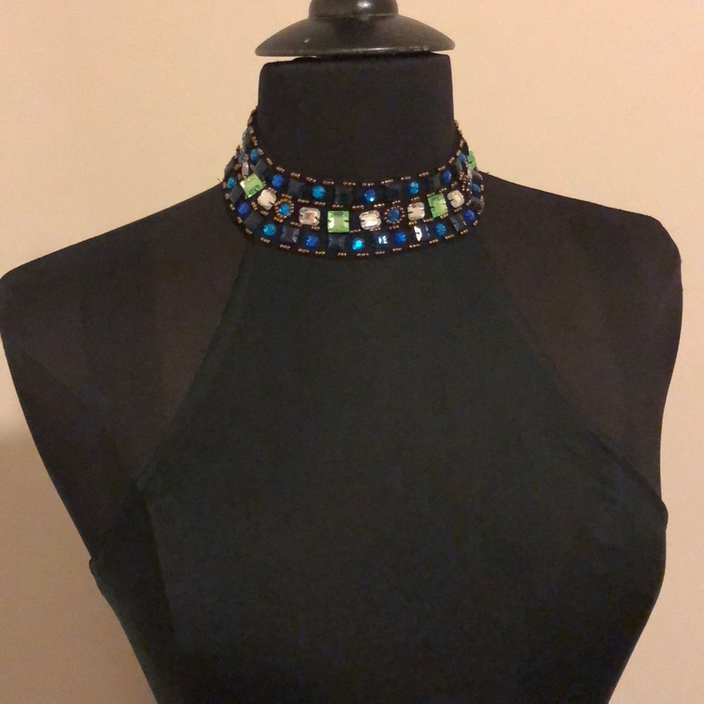Forever 21 Little Black Dress Jewel Choker Size S